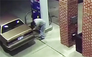 Crazy Man Set Fire to Gas Station to Kill Spider