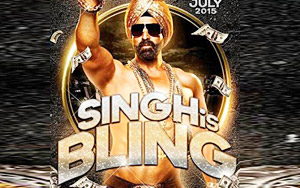 Take a look at the movie review of `Singh Is Bliing` directed by Prabhudeva, starring Akshay Kumar and Amy Jackson in the lead. 
