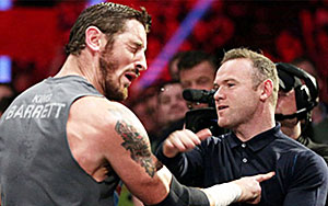 Wayne Rooney Slaps WWE Wrestler Wade Barrett