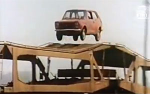 Amazing Fiat 127 Stunt Driving From 1971