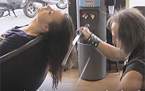 Cutting Hair With Swords And Fire