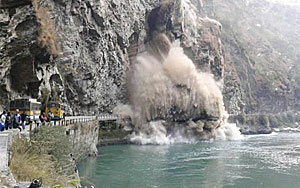 A Massive Landslide Near Mandi, Himachal Pradesh