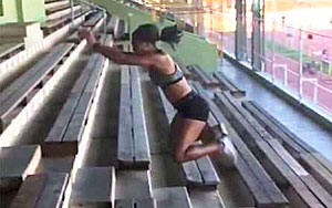 This Sprinter's Mind-Boggling Stair Jumps