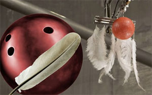 Which Falls faster - A bowling Ball or A Feather?