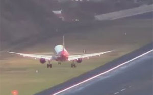 Europe's scariest airport: Incredible pilot skills as planes try to land in crazy crosswinds