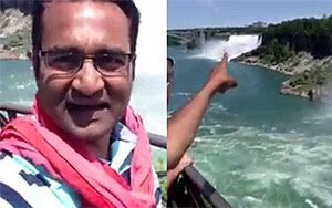 Watch: An Indian Tourist Does Crazy Commentary of Niagara Falls