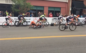 A Bike Race Crash In Slow-Motion