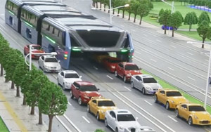 China's Transit Elevated Bus Debuts at Beijing Intel High Tech Expo