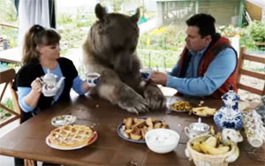 Russian Couple Live With Domesticated Bear