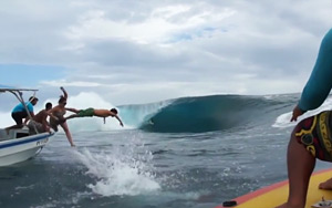 Huge Waves Taking Out Surfers