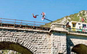 Extreme Basketball Freestyle Slam Dunks on Speeding Train