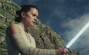 Promo of upcoming American epic space opera film `Star Wars: The Last Jedi`<br>Directed by Rian Johnson<br>Cast: Mark Hamill, Carrie Fisher, Adam Driver, Daisy Ridley, John Boyega, Oscar Isaac, Andy Serkis, Lupita Nyong`o, Domhnall Gleeson, Anthony Daniels, Gwendoline Christie, Kelly Marie Tran, Laura Dern, Benicio del Toro