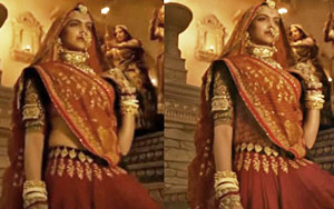 Deepika's Midriff Covered in New Version of Ghoomar Song - 'Padmaavat'