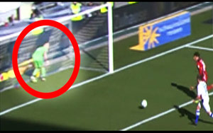 Goalkeeper Concedes Goal While Drinking Water 