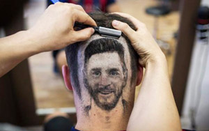 Barber of snips Messi and Ronaldo Headshot