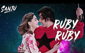 Watch Ruby Ruby song depicting Sanju`s quest for love as he lets his imagination run wild.<br>Music Director: AR Rahman<br>Lyrics: Irshad Kamil<br>Singers: Shashwat Singh & Poorvi Koutish<br>Starring: Ranbir Kapoor, Paresh Rawal, Manisha Koirala, Anushka Sharma, Sonam Kapoor, Dia Mirza, Vicky Kaushal, Jim Sarbh and Boman Irani<br>Directed by Rajkumar Hirani 