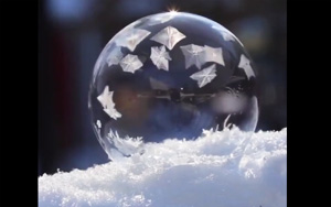 Soap Bubble Freeze in Extreme Cold Weather