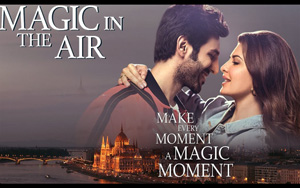 Presenting music video of `MAGIC IN THE AIR` song featuring Jacqueline Fernandez and Kartik Aaryan<br>Singers: Siddharth Sharma and Sharvi Yadav<br>Music Director: Aman Pant<br>Lyrics: Akashneel Dasgupta<br>
Conceptualized by Abhishek Mishra (Happy Productions) and Amar Sinha (Radico Khaitan Limited)