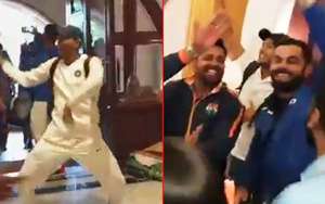 Jubilant Team India Dance To 'Mere Desh Ki Dharti' With Bharat Army