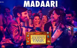 Watch Madaari song from the upcoming French English-language comedy-adventure film The Extraordinary Journey Of The Fakir<br>
Composed by Amit Trivedi<br>
Lyrics: Anvita Dutt<br>
Singers: Vishal Dadlani & Nikhita Gandhi<br>
Chorus Singers: Rajiv Sundaresan, Suhas Sawant<br>
Starring: Dhanush, Berenice Bejo, Erin Moriarty, Barkhad Abdi, Ben Miller, Gerard Jugnot, Amruta Sant & Hearty Singh<br>
Directed by Ken Scott