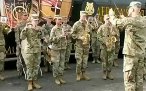 US Army Band Plays Jana Gana Mana