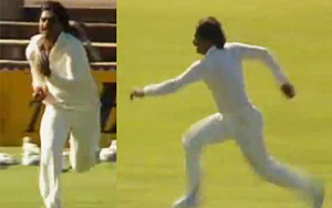 Javed Miandad Imitating Bob Willis, Rodney Hogg and Dennis Lillee