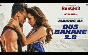 Presenting behind the scenes of the song `Dus Bahane 2.0` from the upcoming Bollywood movie #Baaghi3, Sung by Vishal & Shekhar, Featuring KK, Shaan & Tulsi Kumar.