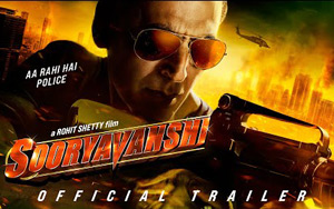 Presenting the official trailer of #Sooryavanshi.<br>
Directed by Rohit Shetty<br>
Star Cast: Akshay Kumar, Ajay Devgn, Ranveer Singh and Katrina Kaif