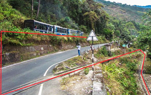 Toy Train Taking Unique Turn - Darjeeling Himalayan Railway 