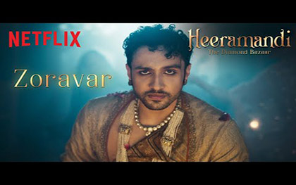 Adhyayan Suman as Zoravar - Heeramandi - The Diamond Bazaar 